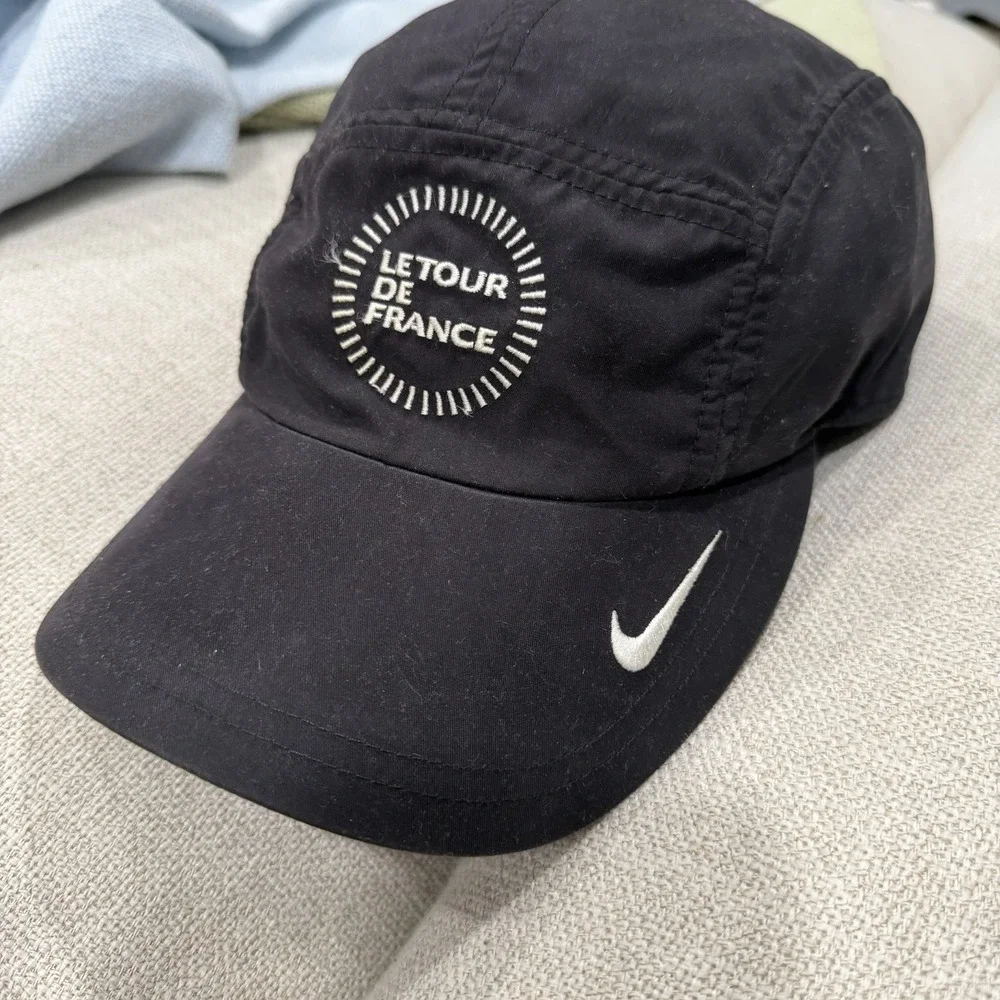 VTG Nike 5 Panel Black Le Tour De France Cycling Tailwind 2000 Adjustable Hat